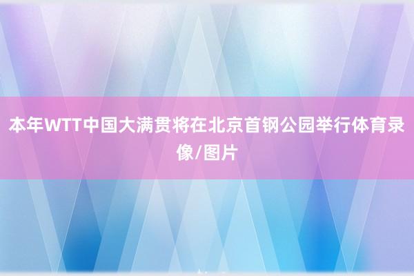 本年WTT中国大满贯将在北京首钢公园举行体育录像/图片