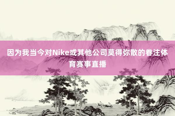 因为我当今对Nike或其他公司莫得弥散的眷注体育赛事直播