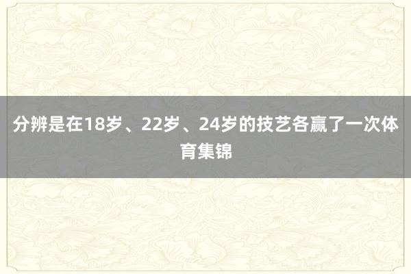 分辨是在18岁、22岁、24岁的技艺各赢了一次体育集锦