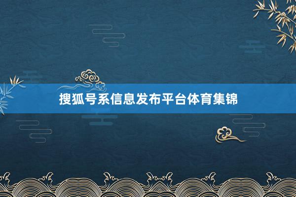 搜狐号系信息发布平台体育集锦