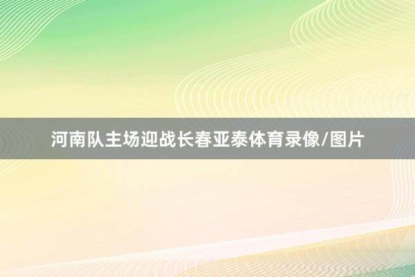 河南队主场迎战长春亚泰体育录像/图片